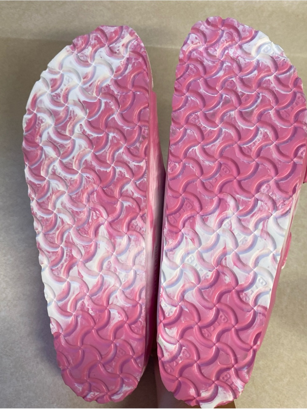Birkenstock Pink and White Two-Tone EVA Arizona Sandals Size 10 - Picture 5 of 8